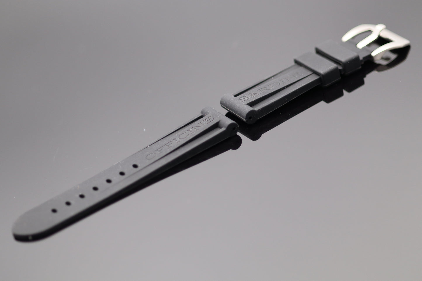 Uhrenarmband - Kautschuk - Schwarz