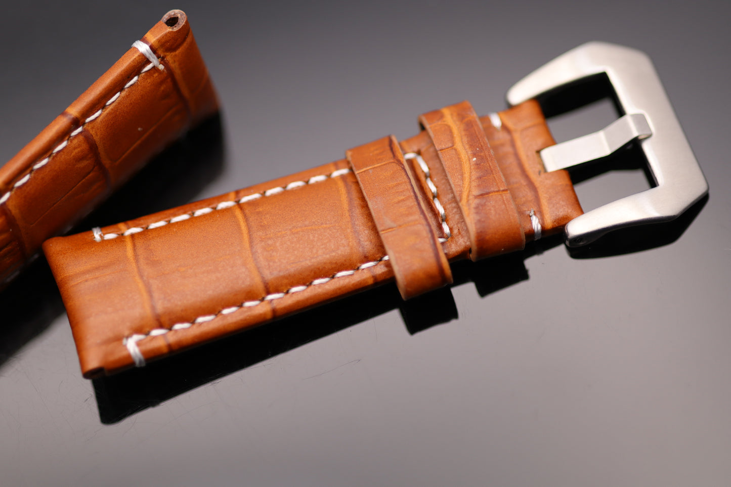 Uhrenarmband - Echtleder - Hellbraun/Cognac
