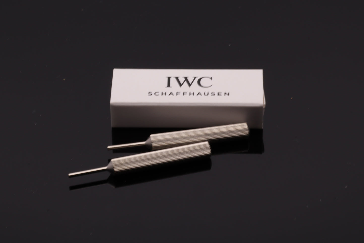 IWC Schaffhausen – 2 originale Stellstifte mit Originalverpackung (NEU)